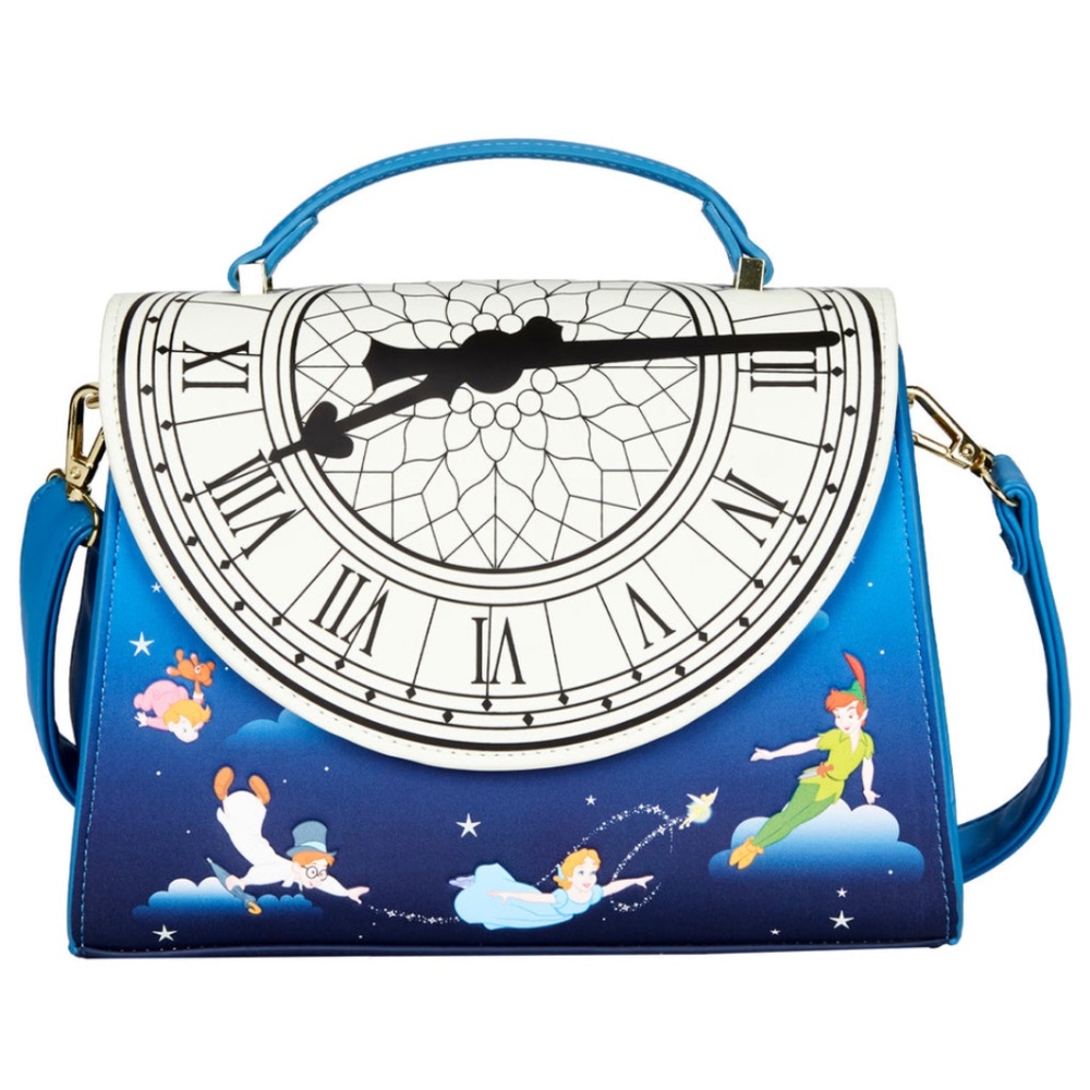 Loungefly Peter Pan Clock Glow in the Dark Crossbody Bag Wendy Neverland
